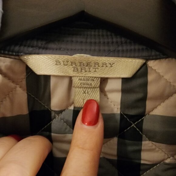 Burberry Brit Quilted Jacket Size XL, Gray/Silver color - Picture 2 of 4